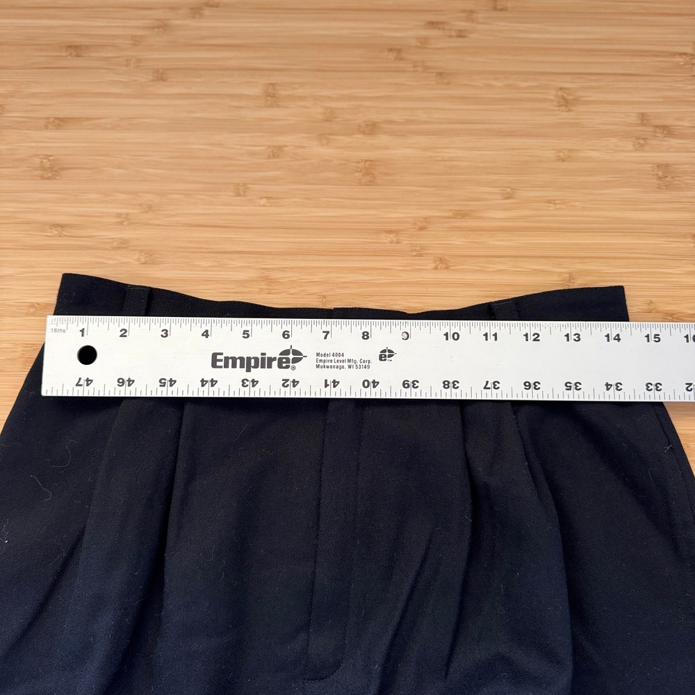 L.L. Bean 100% Wool Skirt Women's Size 12 Black Midi Made in USA Vintage Career - Picture 10 of 10